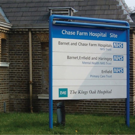 Chase Farm Hospital External signage