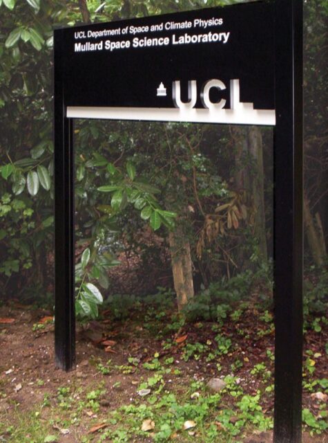 UCL - External post signage.