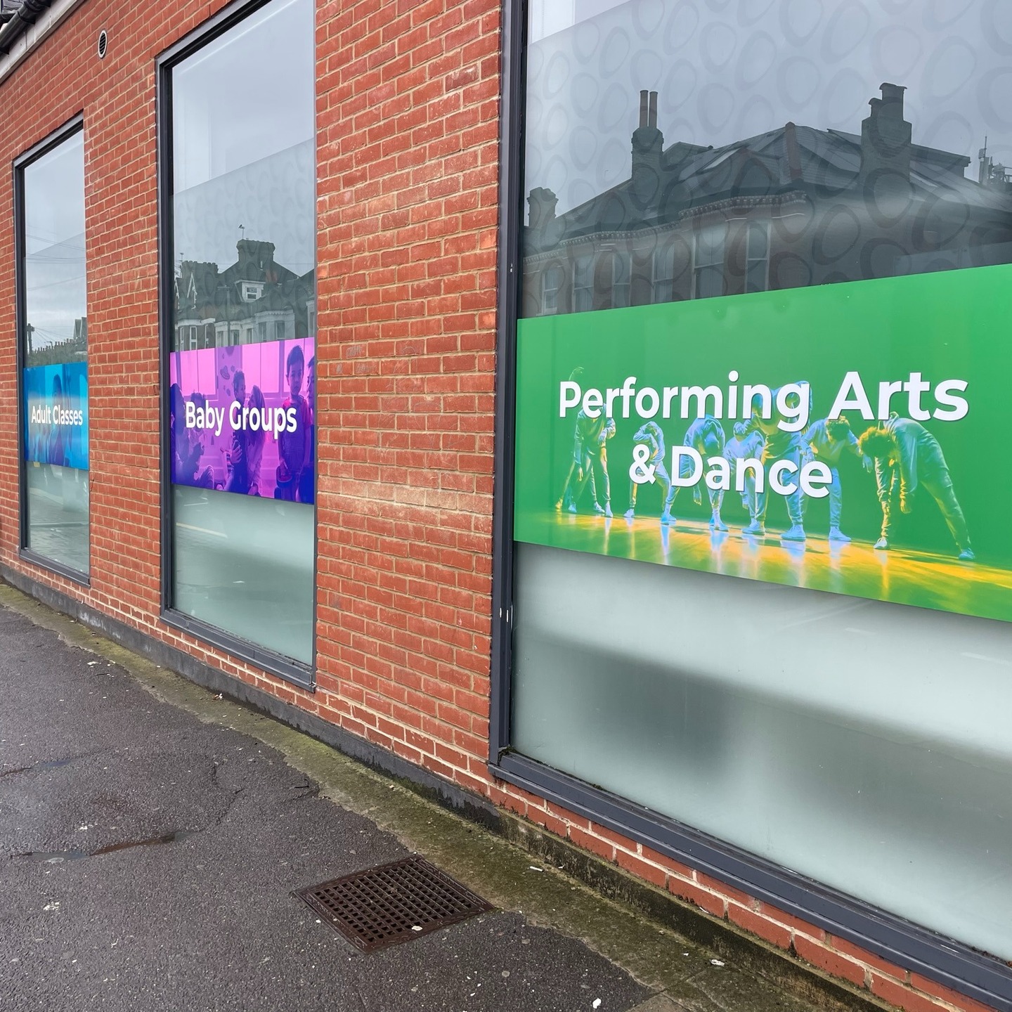 Window graphics design, printed and installed